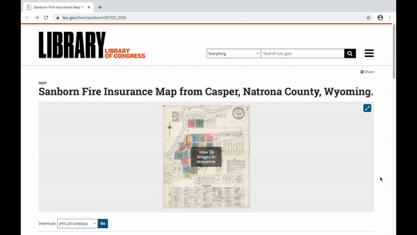 Sanborn Maps collection organization explanation